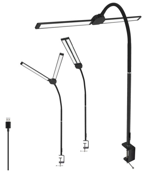 Brilagi - LED Stmievateľná stolná lampa USB VARIO LED/14W/5V 3000-6000K čierna