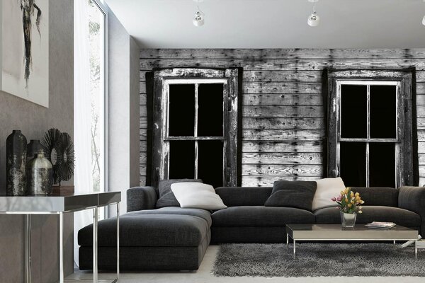 DIMEX | Vliesové fototapety na stenu Rozbité okná MS-5-0827 | 375 x 250 cm | biela, čierna, šedá