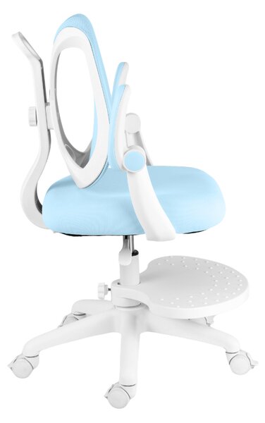 Detská rastúca stolička Neoseat JUNI 022 — látka, prateľný poťah, modrá