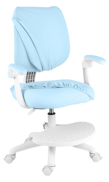 Detská rastúca stolička Neoseat JUNI 022 — látka, prateľný poťah, modrá