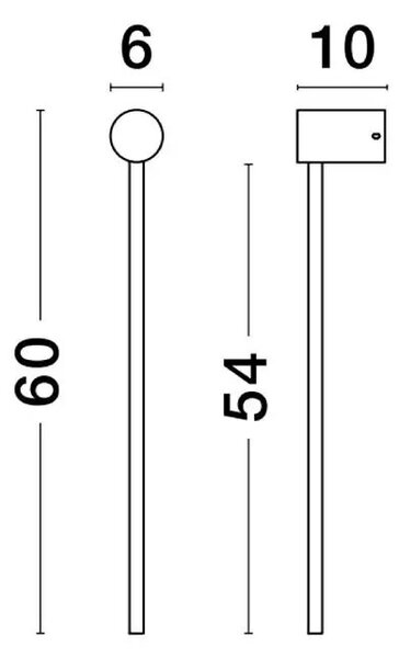 LED nástenné svietidlo Synthesi biele – Biela