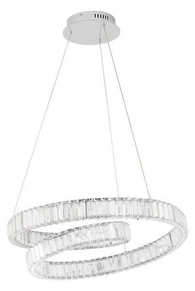 Krištáľový luster Conceto A 60 Chrome – Sivá
