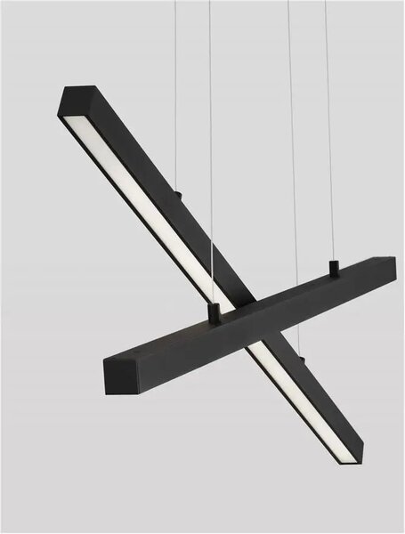 LED luster X-Line 100 čierne – Čierna