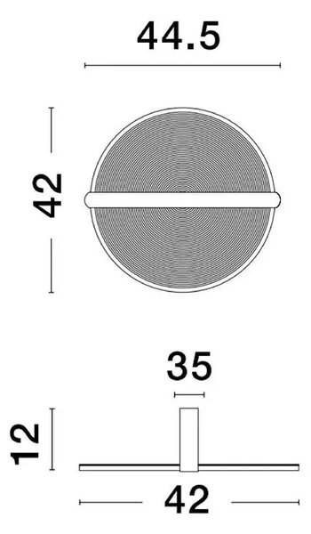 Stropné svietidlo LED so stmievaním Noah 42 hnedá