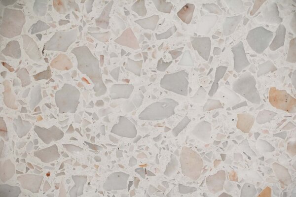 DIMEX | Vliesové fototapety na stenu Terrazzo podlaha MS-5-2350 | 375 x 250 cm | biela, oranžová, ružová