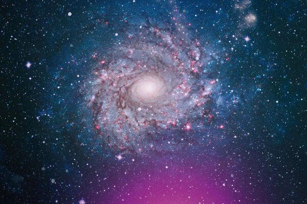 DIMEX | Vliesové fototapety na stenu Dych vyrážajúce galaxie MS-5-2286 | 375 x 250 cm | modrá, biela, fialová, čierna, ružová