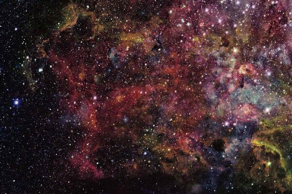 DIMEX | Vliesové fototapety na stenu Temná galaxia MS-5-2302 | 375 x 250 cm | červená, čierna, ružová