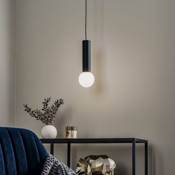 LEDS-C4 Mist kúpeľňová závesná lampa IP44 čierna, Čierna, Kúpeľňa, Sklo, Moderný, Závesné svietidlo