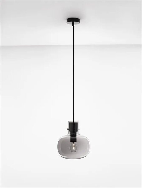 Luster na lanku Cinzia 22 smoky – Dymové sklo