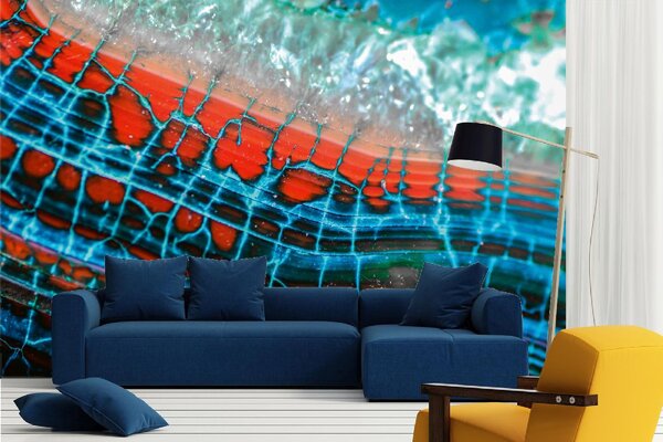 DIMEX | Vliesové fototapety na stenu Dračia žila MS-5-2448 | 375 x 250 cm | zelená, modrá, červená, čierna