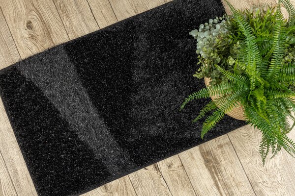 Kúpeľňový koberček SYNERGY glamour / lurex, čierny