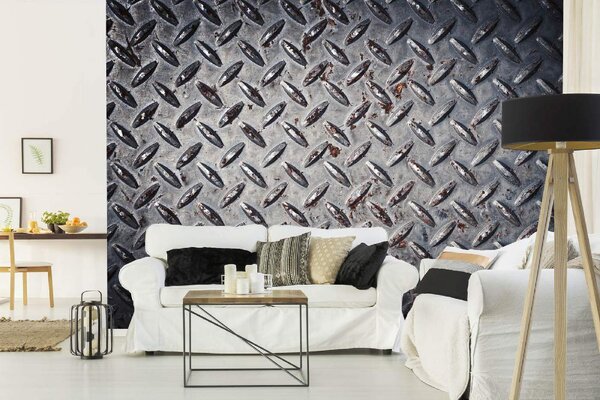 DIMEX | Vliesové fototapety na stenu Priemyselné pozadie MS-5-2624 | 375 x 250 cm | metalická