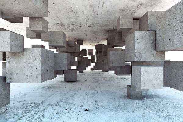 DIMEX | Vliesové fototapety na stenu Abstraktné geometrické pozadie MS-5-2592 | 375 x 250 cm | modrá, biela, šedá