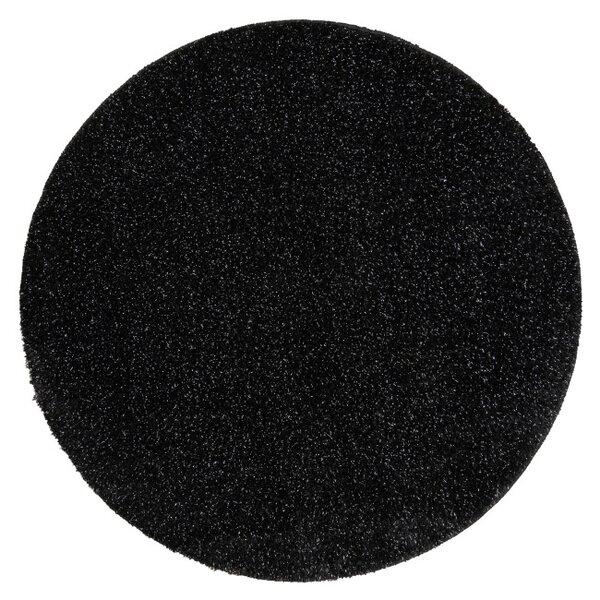 Kúpeľňový koberček SYNERGY glamour / lurex, čierny kruh