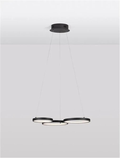 LED luster Magnus 55 čierne – Čierna