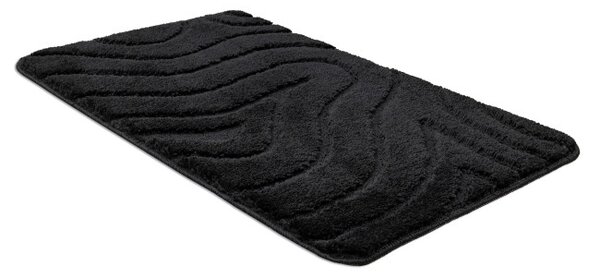 Kúpeľňový koberček SUPREME WAVES vlny, čierny
