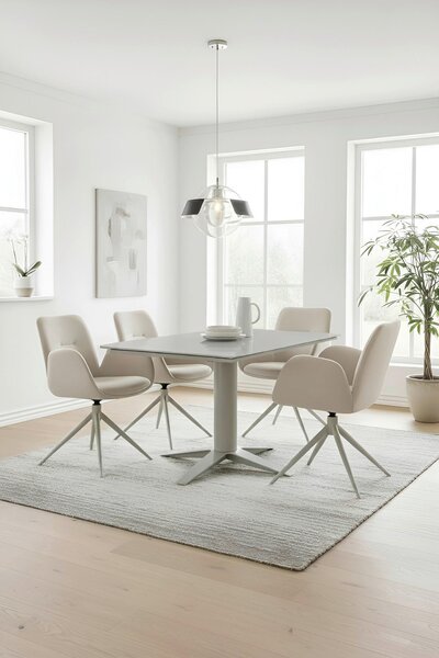JEDÁLENSKÝ STÔL, taupe, 120-180/80/76 cm Stylife - Stoly