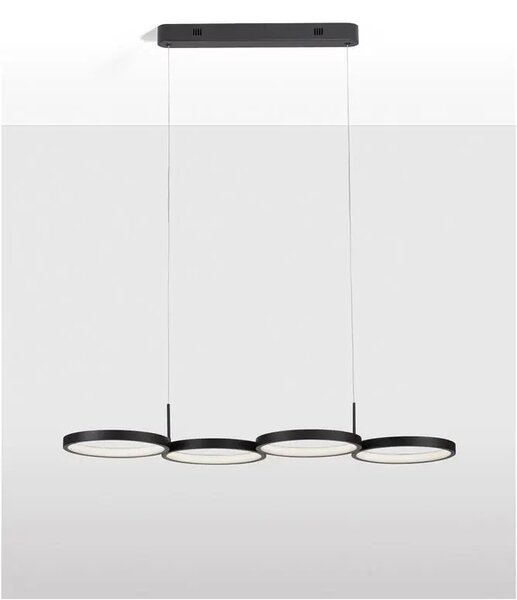 LED luster Magnus 84 čierne – Čierna