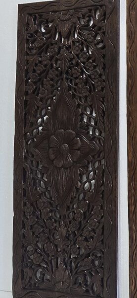 Dekorácia na stenu z dreva ELANOR, 90x35cm, ručná práce, teak
