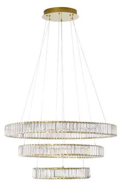 Krištáľový luster Aurelia 92W 80 zlaté – LED