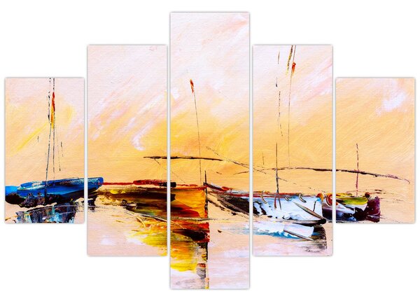 Obraz - Maľba loďou (150x105 cm)