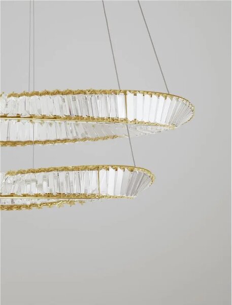 Krištáľový luster Aurelia 70W 80 zlaté – LED