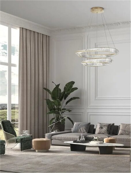 Krištáľový luster Aurelia 70W 80 zlaté – LED