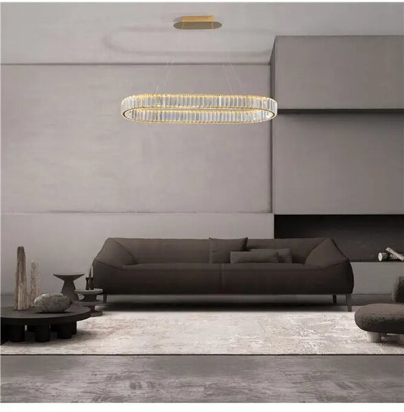 Krištáľový luster Aurelia 92 zlaté – LED