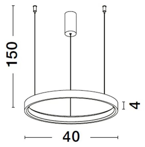 LED luster Perrine 40 strieborná – Sivá
