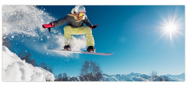 Obraz - Snowboardista (120x50 cm)