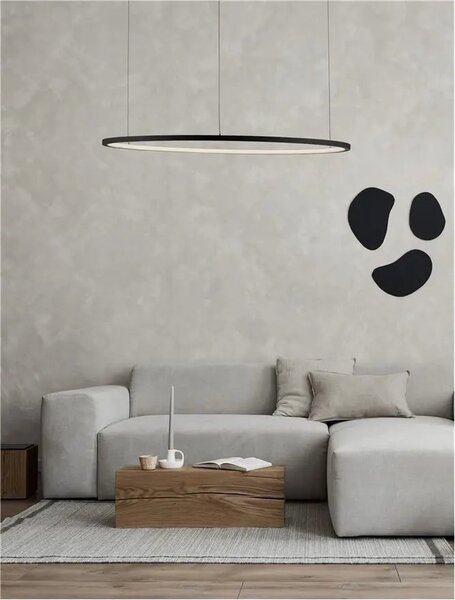 LED luster Tarquin 80 čierne – Čierna