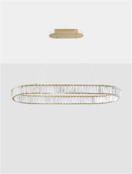 Krištáľový luster Aurelia 92 zlaté – LED