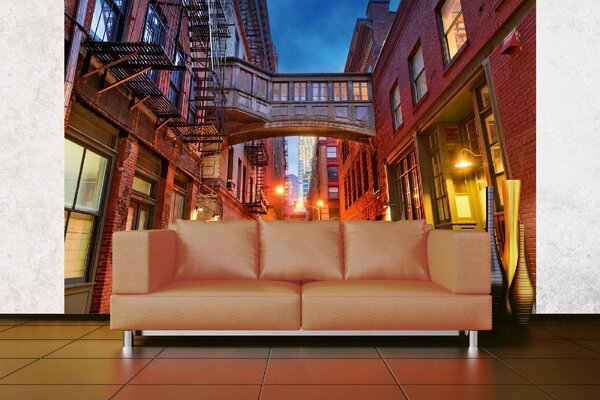 DIMEX | Vliesové fototapety na stenu Tribeca susedstve MS-5-0684 | 375 x 250 cm | červená, žltá, oranžová