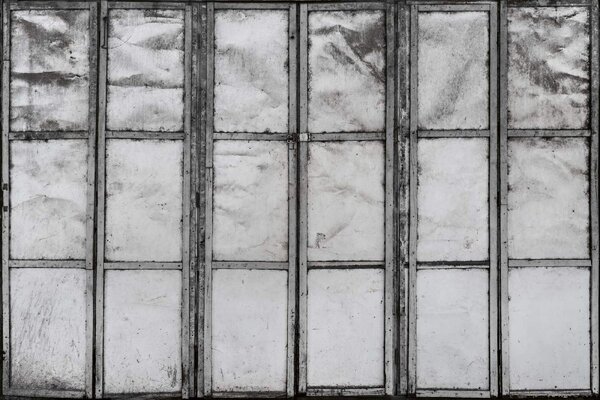 DIMEX | Vliesové fototapety na stenu Kovové dvere kôlne MS-5-0828 | 375 x 250 cm | biela, čierna, šedá