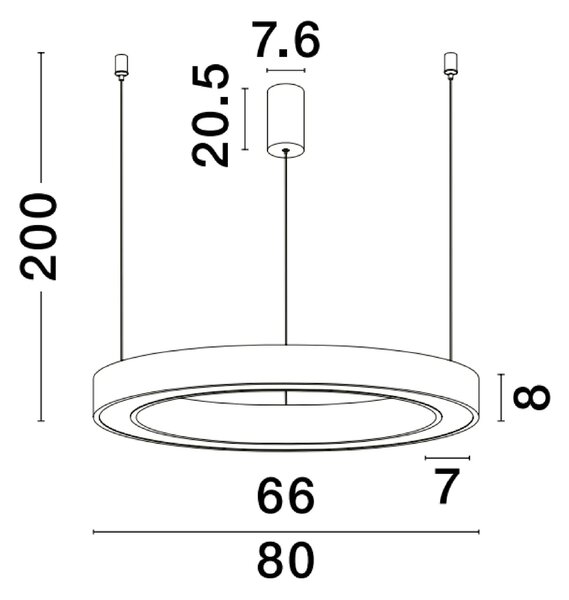LED luster Morbido 80 zlaté s diaľkovým ovládaním – Zlatá