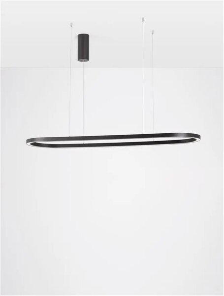 LED luster Cuppe 120 čierne – Čierna