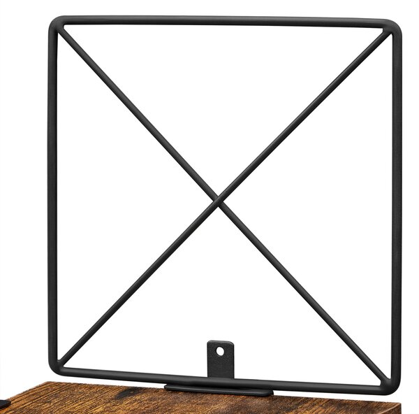 REGÁL, hnedá, čierna, železo, recyklované drevo, 20/127,5/20 cm Boxxx - Online Only drobný nábytok, Online Only