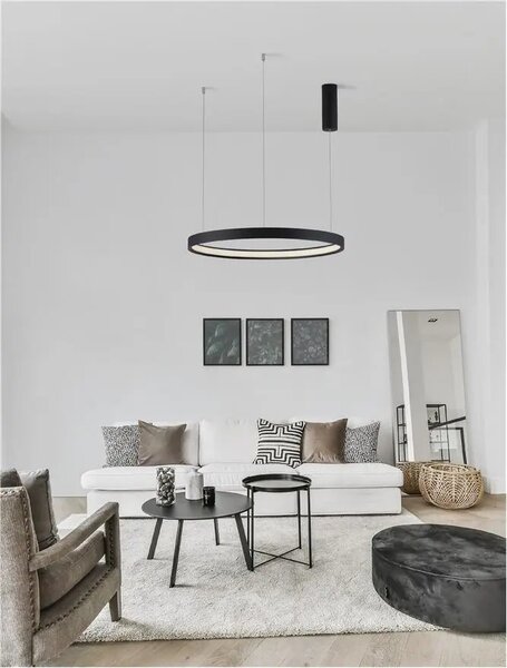 LED luster Perrine 60 čierne – Čierna