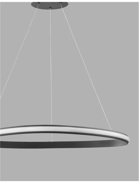 LED luster Aries 74 čierne – Čierna