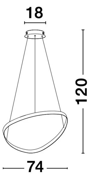 LED luster Aries 74 čierne – Čierna