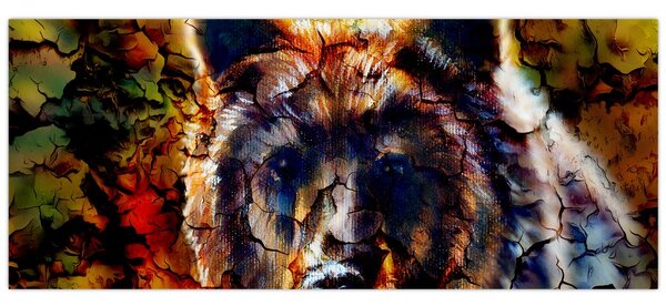 Obraz - Medveď, maľba (120x50 cm)