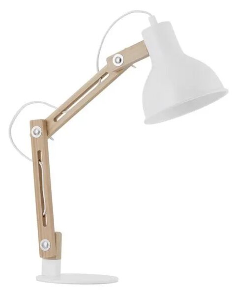 Drevená stolová lampa Grou 41.3 biele – Biela