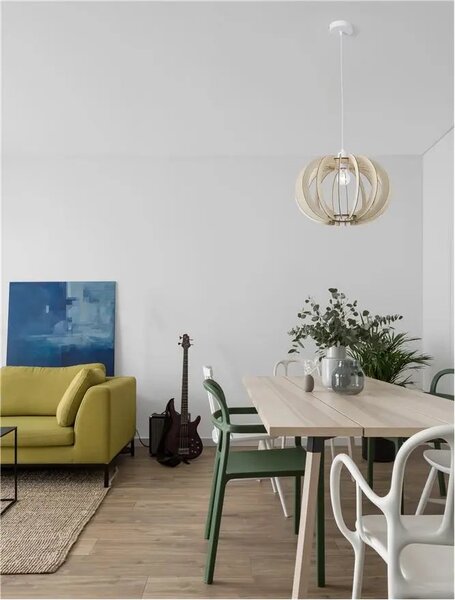 Drevený luster Ottoline 40 biele – Biela