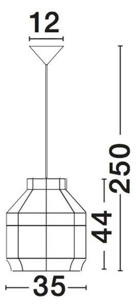 Rustikálny luster Mia 35 biele – Biela