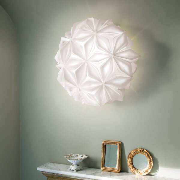 Slamp La Vie M stropné svietidlo šírka 47 cm biela, Biela / opálová, Obývacia izba / jedáleň, Plast, Dizajn, Závesné svietidlo