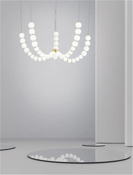 Luster na lanku Perla 118 zlaté – LED