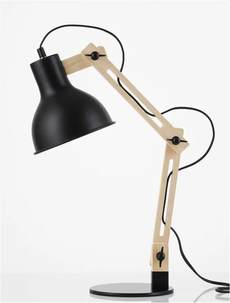 Drevená stolová lampa Grou 41.3 čierne – Čierna