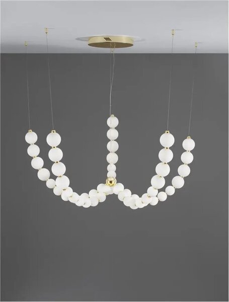 Luster na lanku Perla 118 zlaté – LED