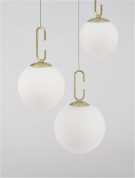 Rustikálny luster Hook 42 zlaté – LED