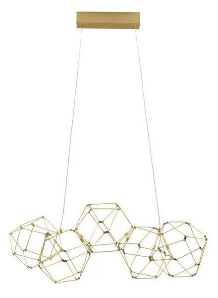 LED luster Nebula 84 zlatá